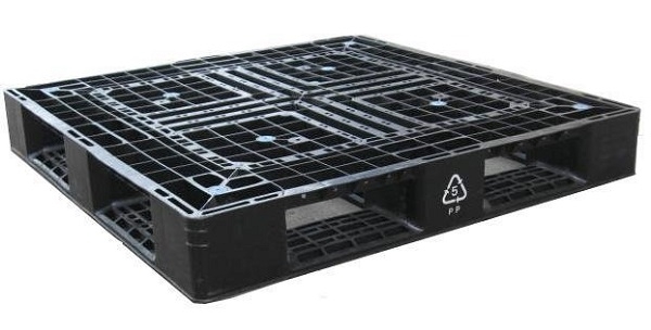 Pallet nhựa 1100x1100x120mm - Tải trọng 400-800Kg - Đen - BPG110.110.OP01-3
